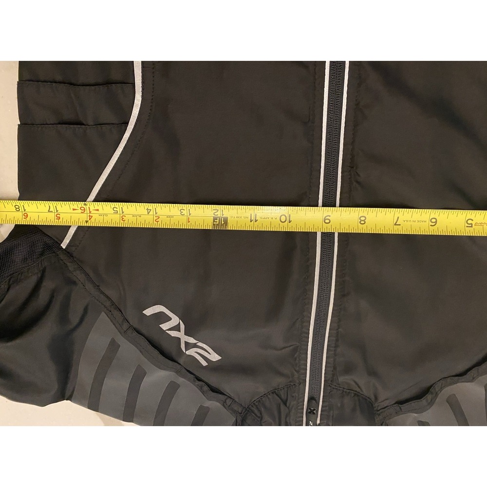 2XU Mens Cycling Jacket Windproof Reflective Black Full Zip Running Outerwear S - Picture 5 of 8